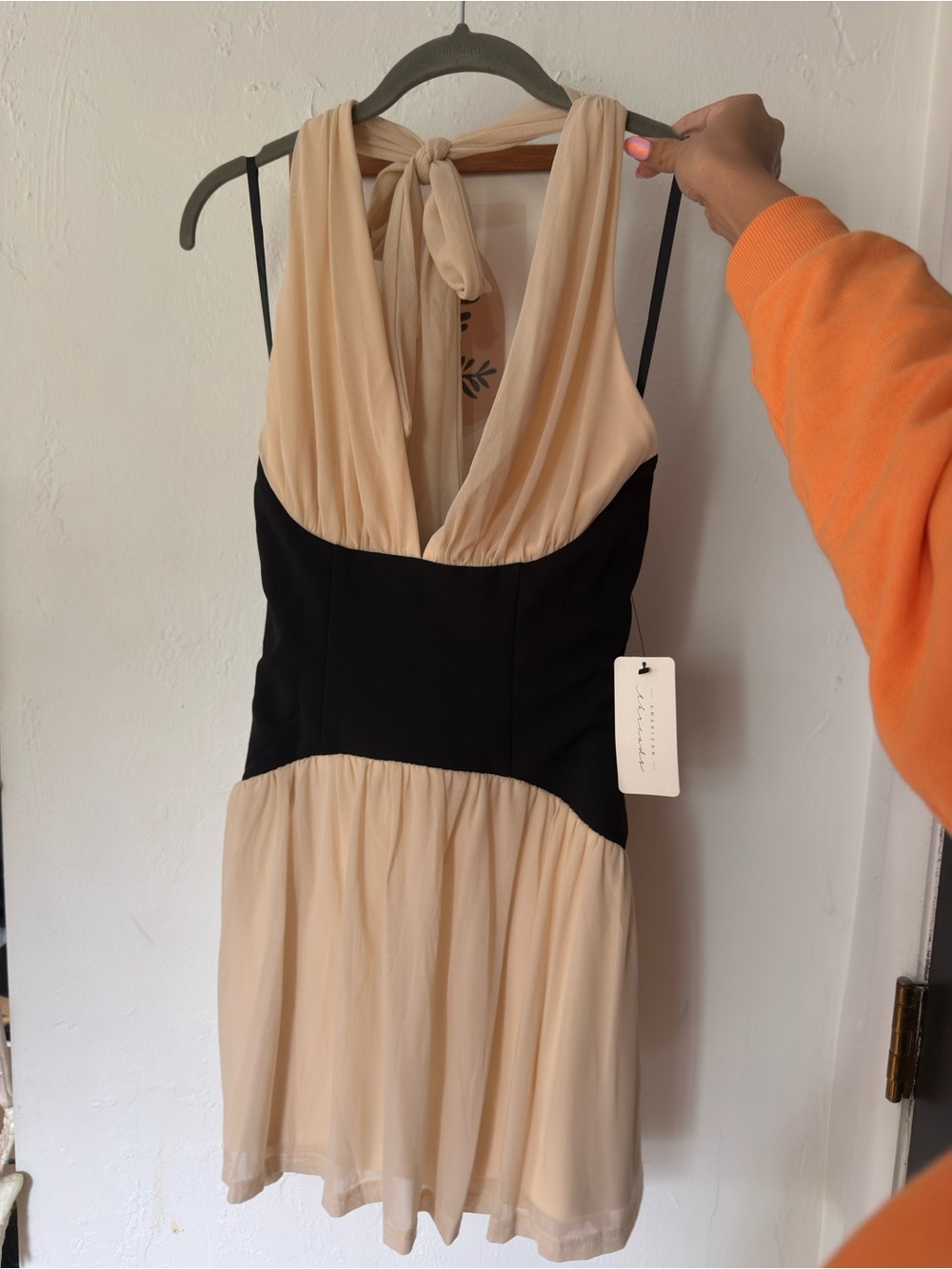 AMERICAN THREADS REEVE HALTER MINI DRESS